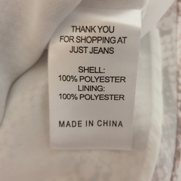 Just Jeans AU-16 White/Brown Print Sleeveless Singlet Top Tee NWOT - Picture 10 of 10